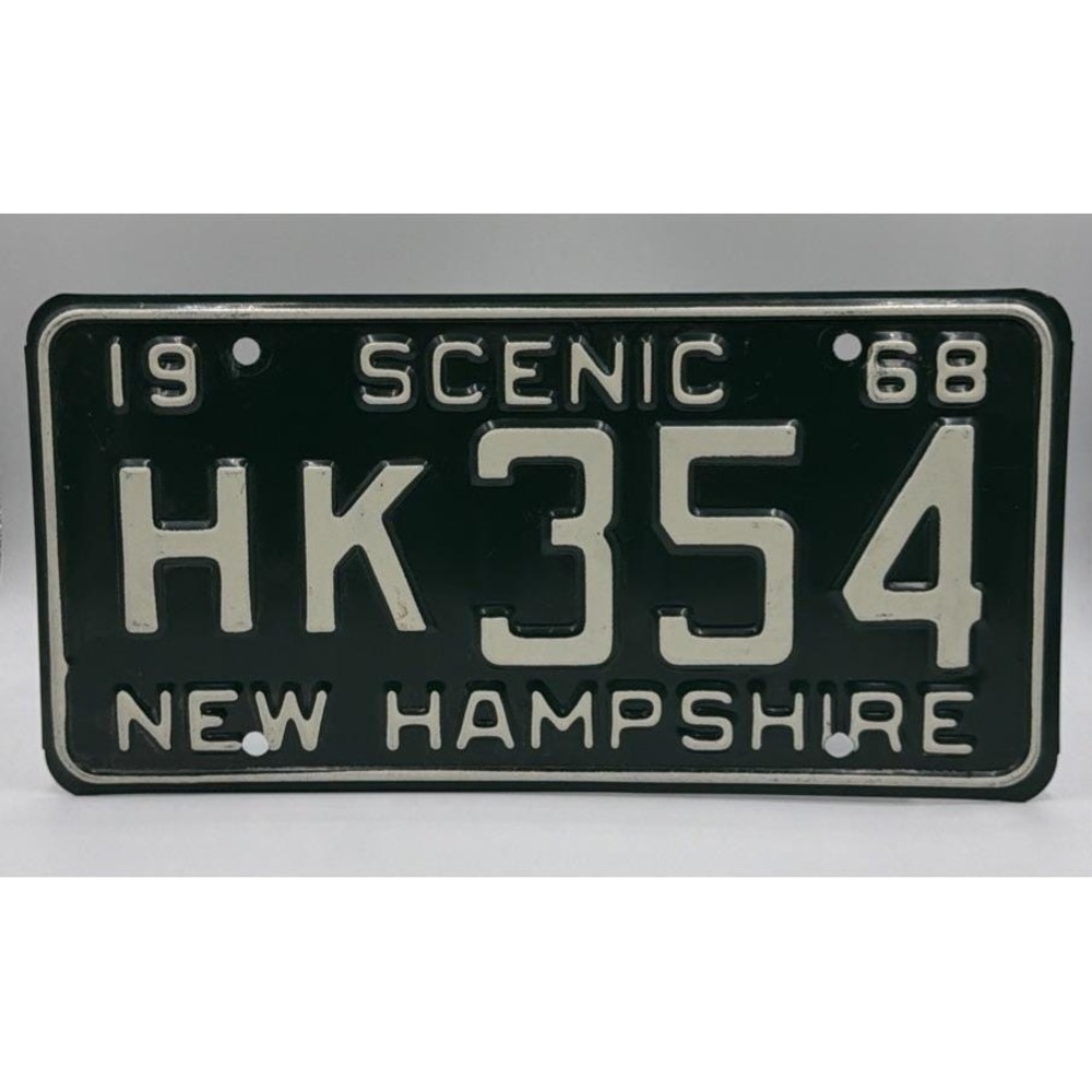 1968 New Hampshire License Plate # HK 354